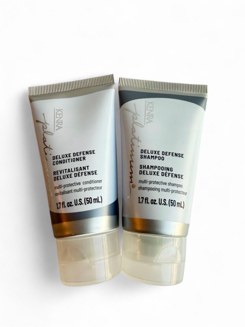 Kenra Platinum Deluxe Defense Shampoo & Conditioner Duo - Silver/White